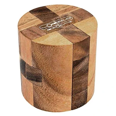 Image de Logica Jeux Art. Cylindre Magique Casse têtes 3D en Bois Précieux Difficulté 3/6 Difficile Collection Leonardo da Vinci