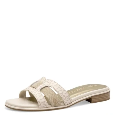 Image de Marco Tozzi Mules, Femme, Taille: 36, Cream comb Tissu / matière synthétique