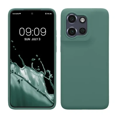 Image de kwmobile Housse Compatible avec Motorola Edge 50 Neo/ThinkPhone 25 Coque de téléphone Protection Souple en TPU Silicone Vert Sapin
