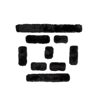 Image de Premiere Set Fourrure Artificielle pour Licol Cob Noir