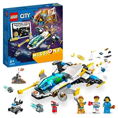Image de LEGO 60354 City Missions d’Exploration Spatiale sur Mars, Jouet de Construction Interactif avec Vaisseau Spatial et Planète Rover, pour Enfants 6 Ans