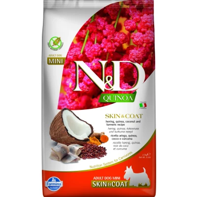 Image de N&amp;D Quinoa Skin &amp; Coat nourriture pour chiens Hareng petit races 2,5 kg