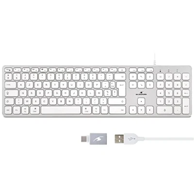 Image de Clavier Filaire BLUESTORK KB Mac Compatible Blanc