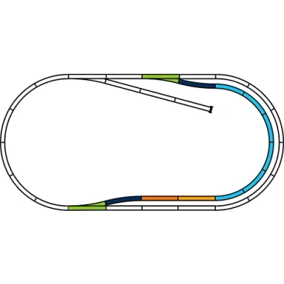 Image de Set de complément H0 C PIKO 55320 rails droits, aiguillages et courbés