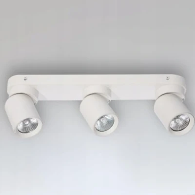 Image de Miratic Luminaire Plafonnier avec Source Lumineuse GU10 Remplaçable max. 12 W (Ampoule Non Incluse) Lampe Plafond Spot éclairage de (Blanc, 3 sources lumineuses)