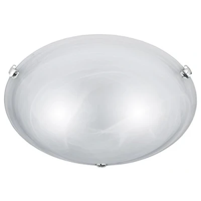 Image de TRIO Plafonnier en verre diamètre 30 cm 1 x 60 W E27 Blanc albâtre 610501101, weiß, Durchmesser 40cm