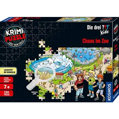 Image de Krimipuzzle ??? Kids 150 Teile / Chaos im Zoo: 1 Spieler oder Team