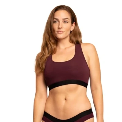 Image de DANISH ENDURANCE Brassière en Coton Bio (Bordeaux S)