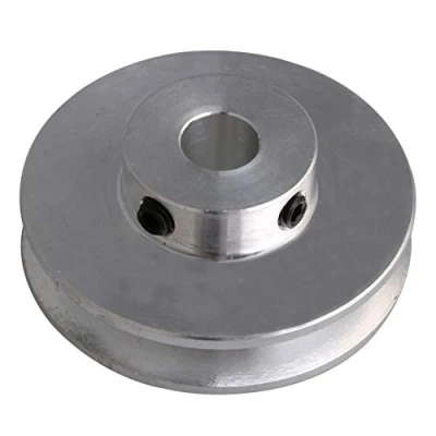 Image de BQLZR Poulie à simple rainure en alliage d&#039;aluminium argenté pour arbre de moteur 3 5 mm 41 x 16 8