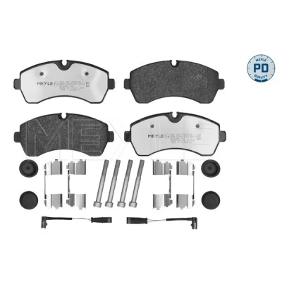 Image de MEYLE 025 292 0020/PD Jeu de plaquettes frein PD Quality Essieu avant contact signal d&#039;usure inclus avec tôle anti bruit accessoires