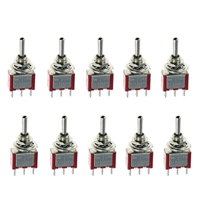 Image de Mintice 10 Pièces Miniature Interrupteurs à Bascule Tableau Bord Interrupteur a Etanche Momentané Levier ON/OFF/ON 3 Broches