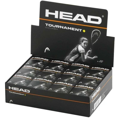 Image de Balle de squash avec point jaune simple Head Tournament (x12)