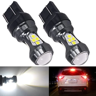Image de HSUN Lot de 2 16 LED SMD3030 3200 extrêmement lumineuses avec bus données CAN pour feux frein, arrière, recul, DRL, etc. Blanc, 6000 K