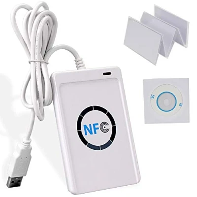 Image de KDL NFC Smart ACR122U Lecteur de Carte RFID Graveur IC 13.56 MHz Copieur duplicateur Cloner Programmeur avec câble USB + Logiciel SDK 5 Cartes Blanches M1 S50 ISO14443 A/B