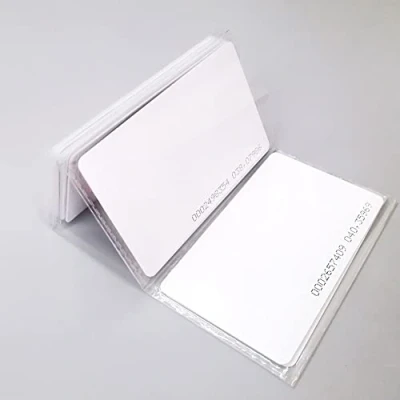 Image de YAVIS 10pcs Carte RFID 125KHz Proximité ID Smart Card Tag 0.8 mm d&#039;épaisseur TK4100 / EM4100 EM4200 Lecture Seulemen pour Système de Contrôle d&#039;accès, Blanc