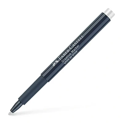 Image de Faber Castell Creative Studio Marqueur créatif blanc comme neige unique pour art, artisanat, dessin, croquis, maison, école, université, coloriage