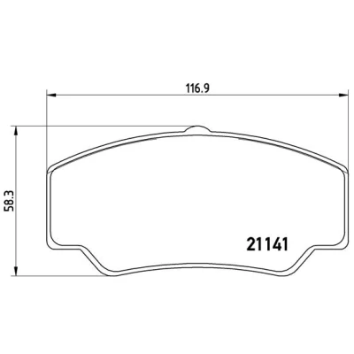Image de BREMBO P 24 023 Jeu de plaquettes frein contact signal d&#039;usure exclu sans accessoires FORD: Transit Mk3 Сamion à Plateau/Сhâssis