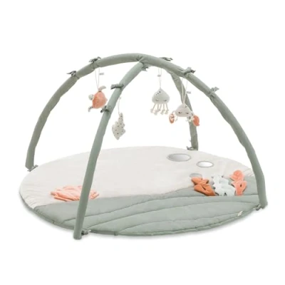 Image de hauck Tapis Eveil Bébé Relax N Watch, avec Arche de Jeux, Miroir, Animaux Amovibles, Effets Sonores Crépitement et Couinement, Pliable, Thème Aquatique