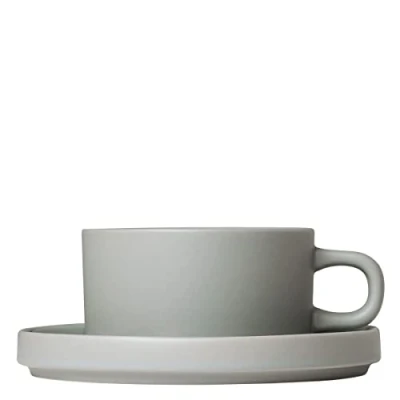 Image de Blomus Cups and Saucers Pilare Mirage Grey 170 ml 2 Pieces