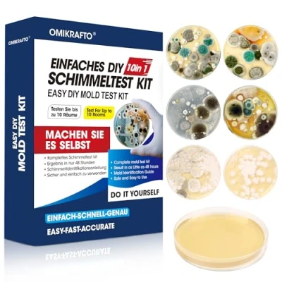Image de Kit de Test moisissure pour la maison 10 pièces rapide l&#039;air ambiant qualité intérieur Avec guide d&#039;identification et instructions (français
