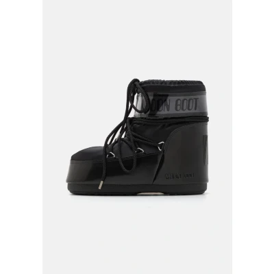 Image de Moon Boot ICON LOW Glance Unisex Bottines à lacets, Taille: 39 41, Black Matière synthétique / textile