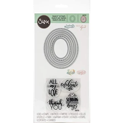 Image de Sizzix Framelits Lot de 6 matrices découpe ovales Multicolore
