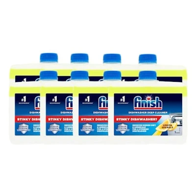 Image de Nettoyant pour lave vaisselle Finish Variant LEMON Nettoyage en profondeur vaisselle, 250 ml (lot de 8), l&#039;emballage peut varier
