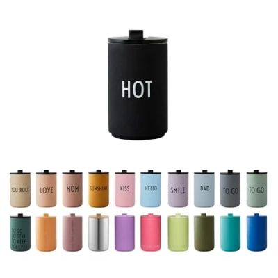 Image de Design Letters Mug Isotherme 350 Ml Idee Cadeau Homme, femme Thermos Café Etanche en Acier Inoxydable avec Isolation à Double Paroi Tasse sans BPA/BPS
