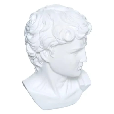 Image de Atmosphera Statuette David résine Blanc H26 cm