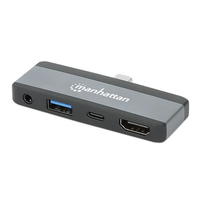Image de Manhattan 190404 station d&#039;accueil Avec fil USB 3.2 Gen 2 (3.1 2) Type C Gris Neuf