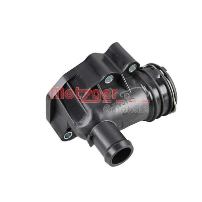 Image de METZGER 4010286 Bride Matière plastique Bloc moteur, côté frontal avec joint d&#039;étanchéite MERCEDES BENZ: Classe R, ML, C Berline