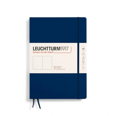 Image de LEUCHTTURM1917 366177 Composition (B5), couverture rigide, 219 pages numérotées, Bleu Marine, blanc