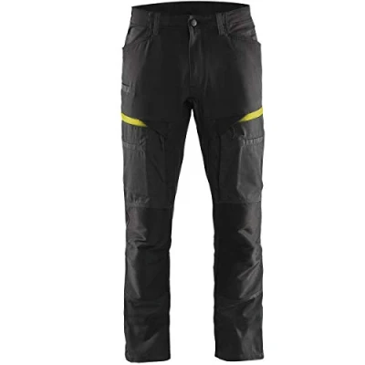 Image de Blaklader 14561845 Pantalons de service avec extensibilité, Noir/jaune, taille D92