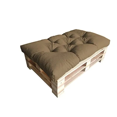Image de chilly pilley Coussin De Palette EU Flocons Mousse pour Meublespalette Dossier Canapé Siège Latéral Ensemble Coussins Nombreuses (Coussin D&#039;assise 120 x 60 Marron)