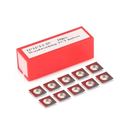 Image de Lot de 10 plaques coupe réversibles Lames rechange Inserts En carbure tungstène Aiguisées sur le côté carré interchangeable Pour fraise plane, outil