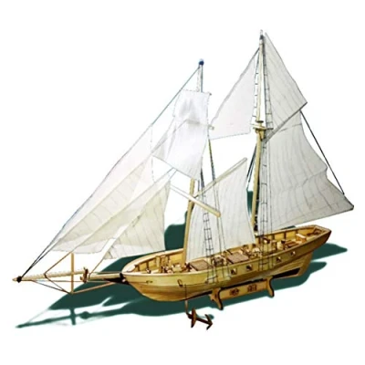 Image de HEITIGN Modèles de Bateaux en Bois Kit Bateau à Voile Jouet Cadeaux Décoration Modèle DIY La Maison pour Les Enfants Voilier Assemblé