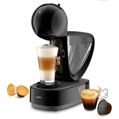 Image de Krups Nescafé Dolce Gusto Machine à café capsules, 15 bars, Multi boissons froides ou chaudes, Ecran tactile, Mode éco, Cafetière dosettes, Infinissima Touch, Noir KP270810