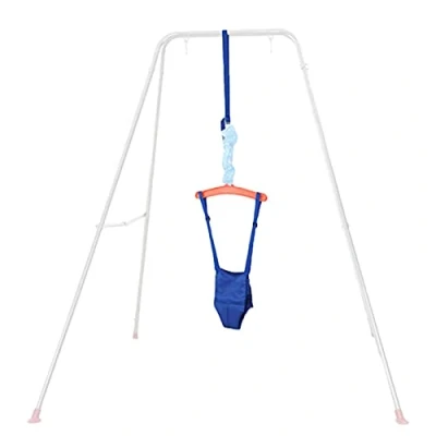 Image de Sauteur de Porte Bébé, Jumper Bebe Exercice Debout Pliable avec Chaise Sécurité et Sangle Réglable, Siège Saut Suspendu pour Balançoire Bébé 6 À 24 Mois (sans Support)