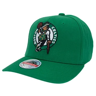 Image de Mitchell &amp; Ness NBA/HWC Team Ground 2.0 Classic Red Curved Snapback Boston Celtics, Vert