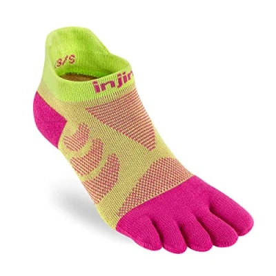 Image de Injinji Ultra Run No Show Coolmax XS/S Jaune Chaussettes, Melon, Femme
