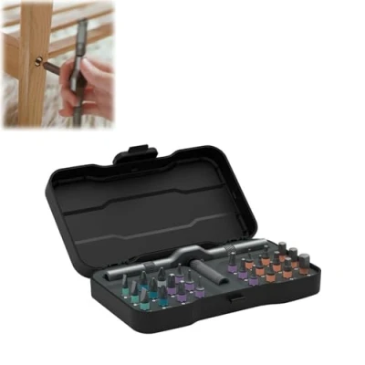 Image de DIY Screwdriver 24 in 1, 1 Magnetic Set, Ratchet Set Detachable T Handle, Ratcheting