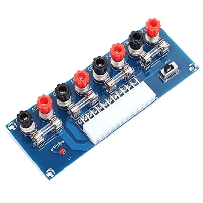 Image de iHaospace Benchtop Power Board 24 Pin Computer ATX Supply Breakout Adapter Module 12V 5V 3.3V