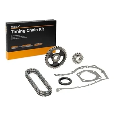 Image de RIDEX 1389T0196 Jeu de distribution à chaînes avec roue dentée duplex, Chaîne rouleaux SKODA: Fabia I 5 portes