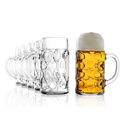 Image de Stölzle extérieur Verre 4533808045 Isar Chope de bière 126,5 CL, avec Trait repère à 1L, Lot 6