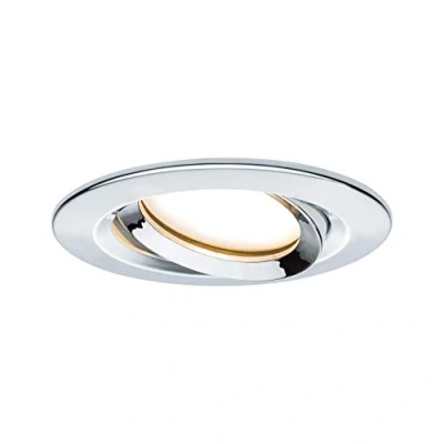 Image de Paulmann 93683 LED Nova Plus rond orientable 1x6,8W IP65 gradable projecteurs encastrés Chrome spot aluminium lampe enc. 2700K, 6.8 W, 1er Set