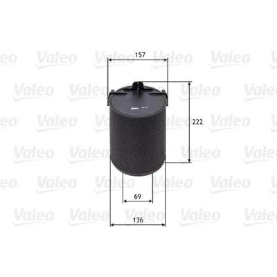 Image de VALEO 585742 Filtre à air 221 157 Cartouche filtrante VOLKSWAGEN: Caddy 3, Eos, Golf 6, SEAT: Altea, Leon II 3/5 portes, Altea XL, AUDI: A3 portes