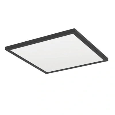 Image de Eglo connect.z Smart Home Plafonnier LED de salle bain Rovito Z, ZigBee, app et commande vocale Alexa, blanc chaud froid, RGB, luminaire à intensité variable, noir, IP44, 39x39 cm