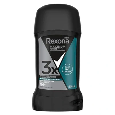 Image de Rexona Men Maximum protection Déodorant Stick Antibactérien Anti transpirant avec 96 heures de contre la transpiration et les odeurs corporelles 50 ml