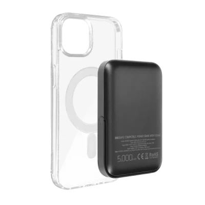 Image de Coque pour iPhone 14 Plus et Powerbank 5000 mAh Magsafe Swissten Transparent Neuf