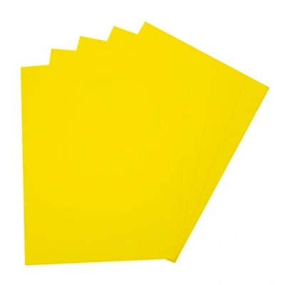 Image de folia 23512 Caoutchouc Mousse 5 Feuilles 2 mm Environ 29 x 40 cm Jaune Citron Idéal pour de Nombreux travaux Bricolage